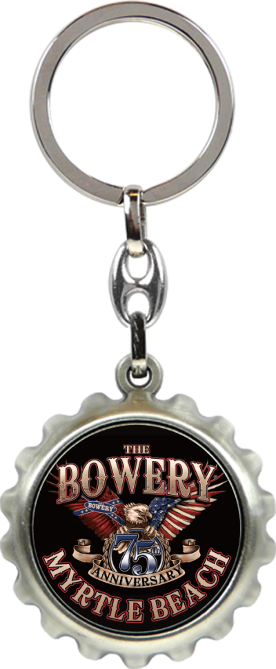 Bottle Cap Opener Keychain 75th Anniversary