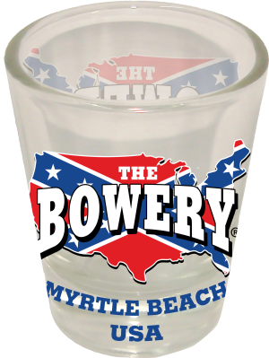 USA BOWERY Map Shot Glass