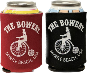 Cloth Can Koozie – Bowery Big Wheel Bicycle in Black or Red